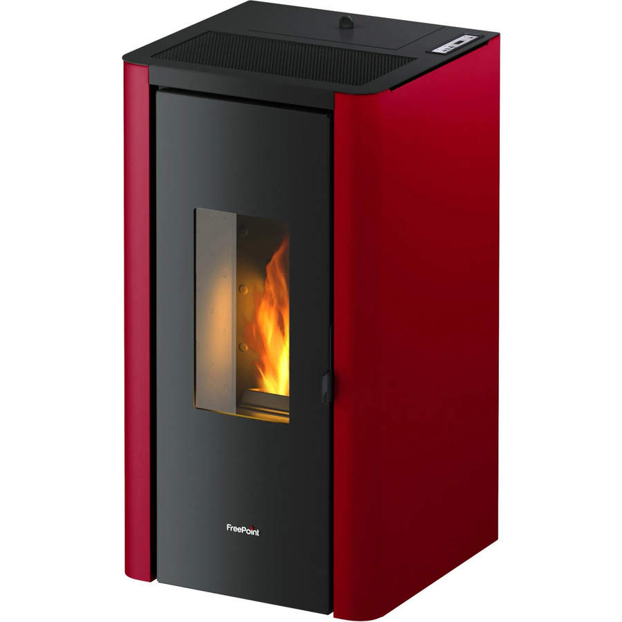 Freepoint Pelletofen Indi Stahl in Bordeaux mit 7 kW Leistung - Bild 2