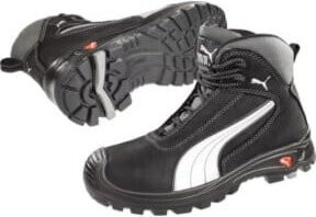 Sicherheitsstiefel Cascades Mid von ISM in Schwarz/Weiß aus Leder, Größe 45, Schutzklasse S3 nach EN ISO 20345 - Bild 1