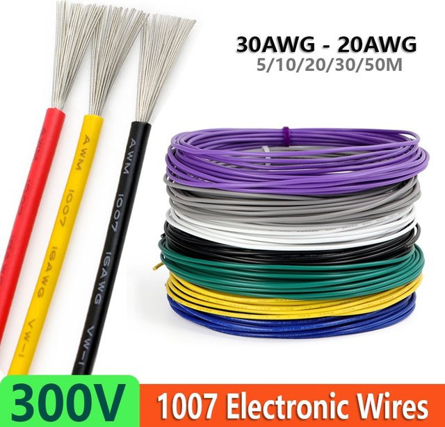 Elektrisches Mehradriges Kabel 1007 mit PVC-Isolierung und verzinntem Kupfer, Rot, 300V DIY LED-Beleuchtungsleitung - Bild 1