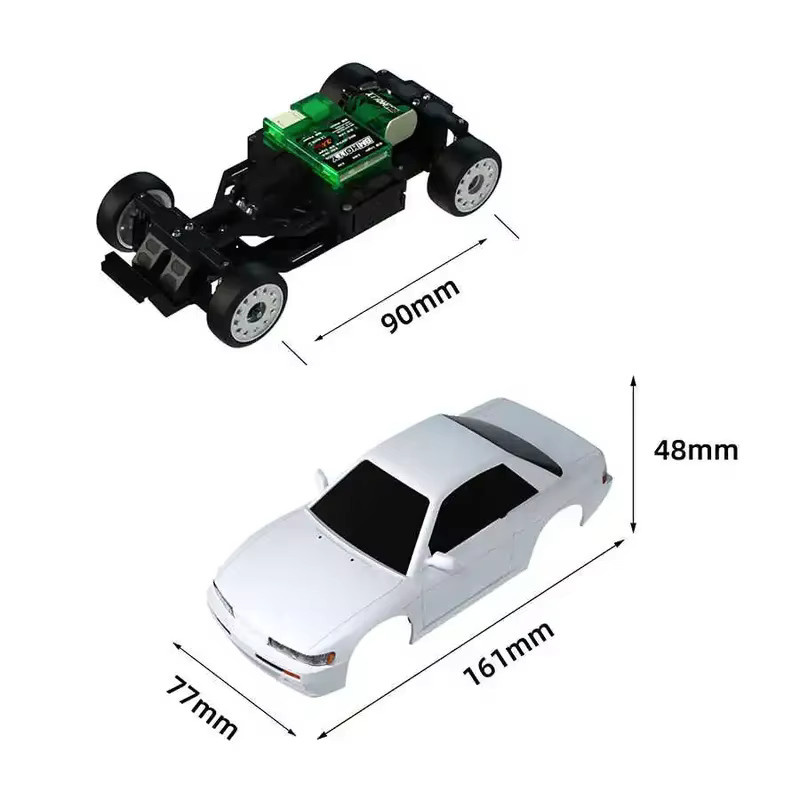 BMHOBBY BMRX-FLD S13 AE86, RC Ferngesteuertes Modellauto, 1:28, RWD Drift-Rennwagen - Bild 5