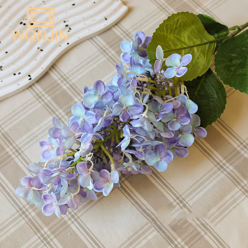 WQNJIN Künstliche Hortensien in Lila als florale Dekoration für Hochzeiten und Tischarrangements - Bild 2