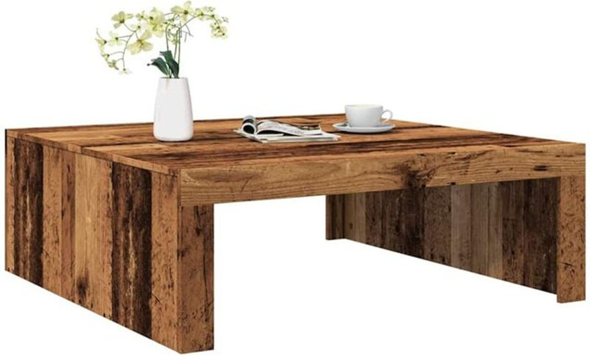 Vidaxl Couchtisch in Altholz-Optik aus Holzwerkstoff, Braun, Quadratisch, B/T/H: 100 x 100 x 35 cm - Bild 1
