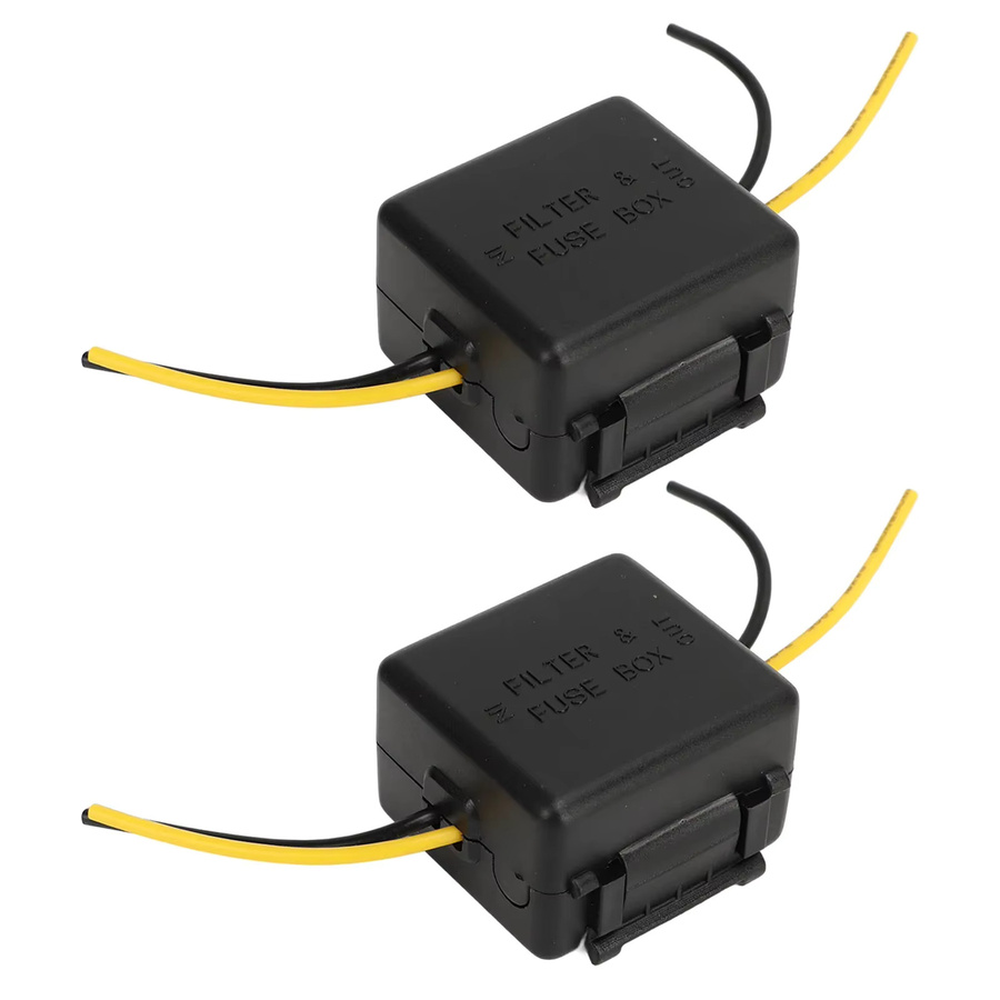 2er-Set Auto Power Filter 12V zur Lärmreduzierung und Interferenzunterdrückung für Stereo-Netzteile, Equalizer und Verstärker in Schwarz - Bild 3