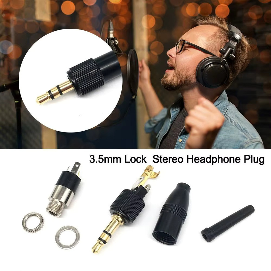Sennheiser Ersatz Audio-Lock-Anschluss 3,5mm Stereo-Schraubstecker in Schwarz für Sonyd11/v1/p03 Mikrofone - Bild 3