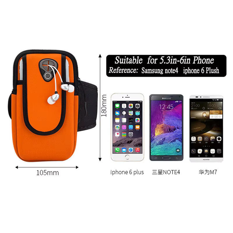 Wasserdichte Sport-Armbinde als Laufstasche für Smartphones wie iPhone, Samsung, Xiaomi und Huawei in Rot - Bild 5