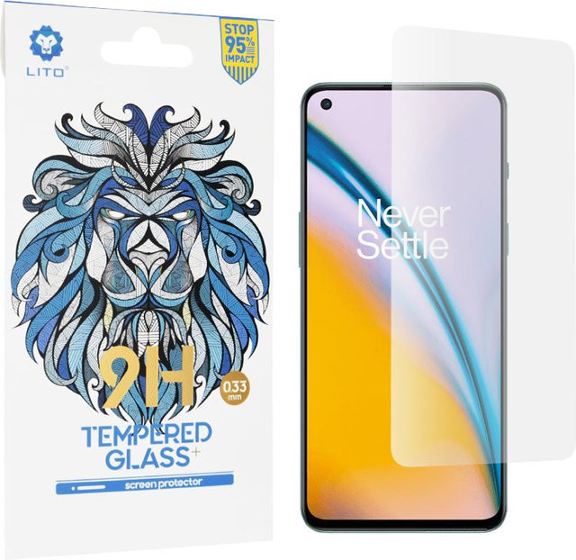 Lito Classic Displayschutzfolie aus gehärtetem Glas für OnePlus Nord 2T, OnePlus Nord CE 5G und OnePlus Nord 2 5G, transparent, Full Glue, 2.5D - Bild 1
