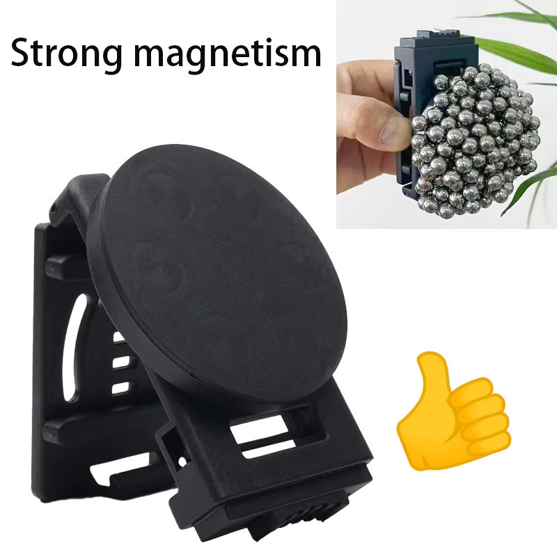 Magnetische Werkzeug-Gürtelklemme in Schwarz mit verstellbarem Gummi-Wrap für Schrauben und Hardware - Bild 3