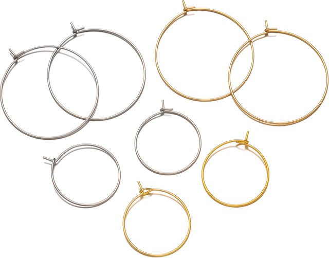 Creolen Edelstahl, Gold, Unisex - Bild 1