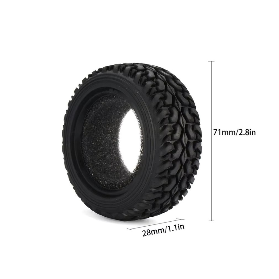 YSIDO Rallye Reifen, 4-teiliges Set, 75mm, für 1:10 RC Auto - Bild 4