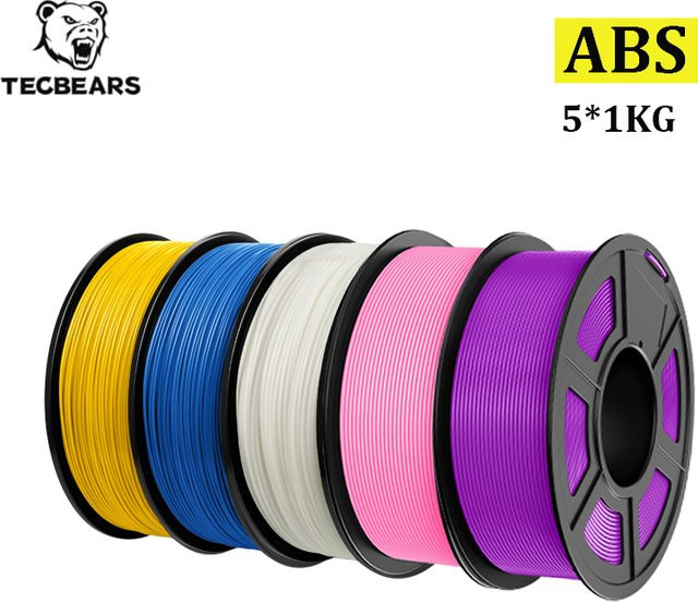 TECBEARS ABS 3D-Drucker-Filament 1,75mm Schwarz 5kg für FDM-Drucker - Bild 1
