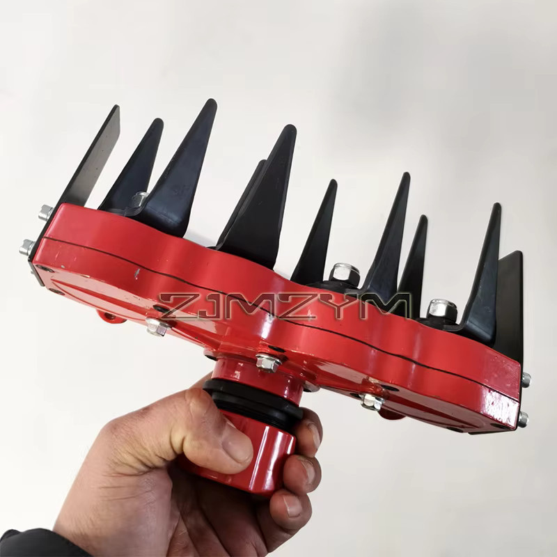 ZJMZYM Gras Trimmer mit Stahl Draht und Unkraut Rad in Rot - Bild 4
