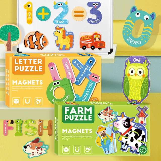 Lee's Sharing Magnetische Kognitive Puzzle, Tiere, Fahrzeuge, ab 3 Jahre - Bild 1