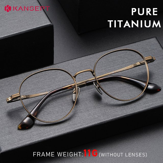 KANSEPT Korrektionsbrille, Titan, Rund, Vollrand, Unisex - Bild 1