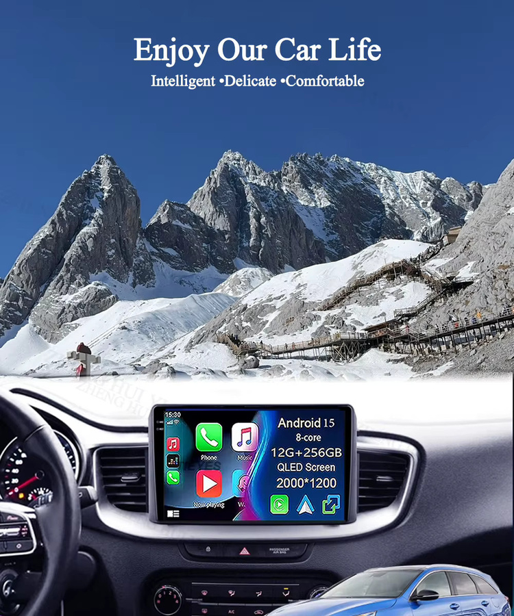 TIEYEZ Android 15 Multimedia Radio für Kia Ceed 3 CD 2018 - 2022 mit Carplay, WIFI, 4G, GPS und Navigation in Schwarz - Bild 3