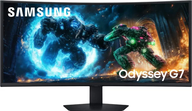 Samsung Odyssey G7 Curved Gaming Monitor 40 Zoll, 5K WUHD, 180 Hz, VA, Schwarz (LS40FG750EUXEN) - Bild 1