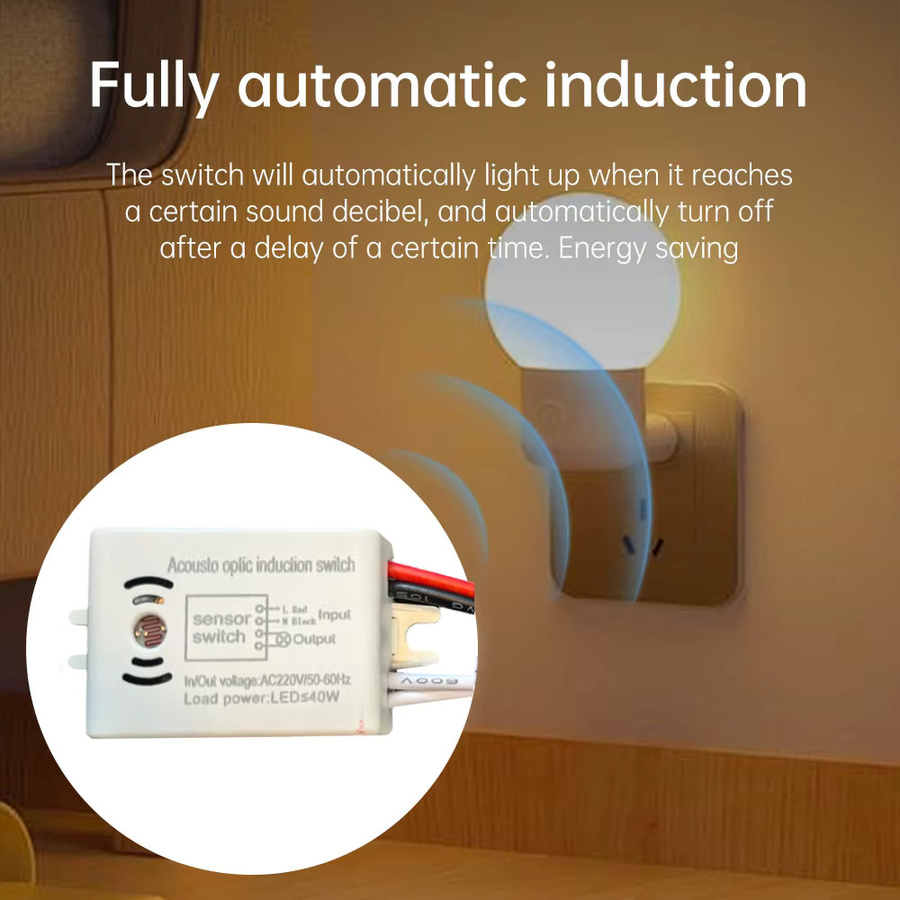 Szaoju Smart Switch Modul mit Sprachsteuerung und Sound Sensor in Weiß - Bild 3