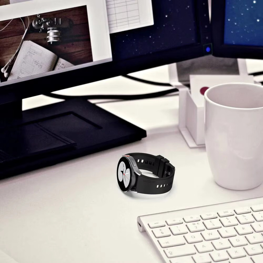 Silikonarmband, 22 mm, Schwarz - Bild 4