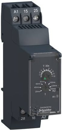 Schneider Electric RE22R2QEMR Elektronisches Zeitrelais für DIN-Schiene in Schwarz - Bild 1