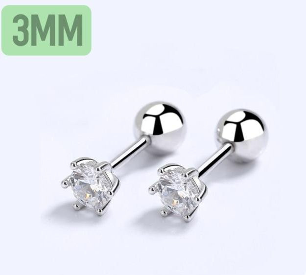 Trustdavis Ohrstecker 925 Silber, Zirkonia, Damen - Bild 1