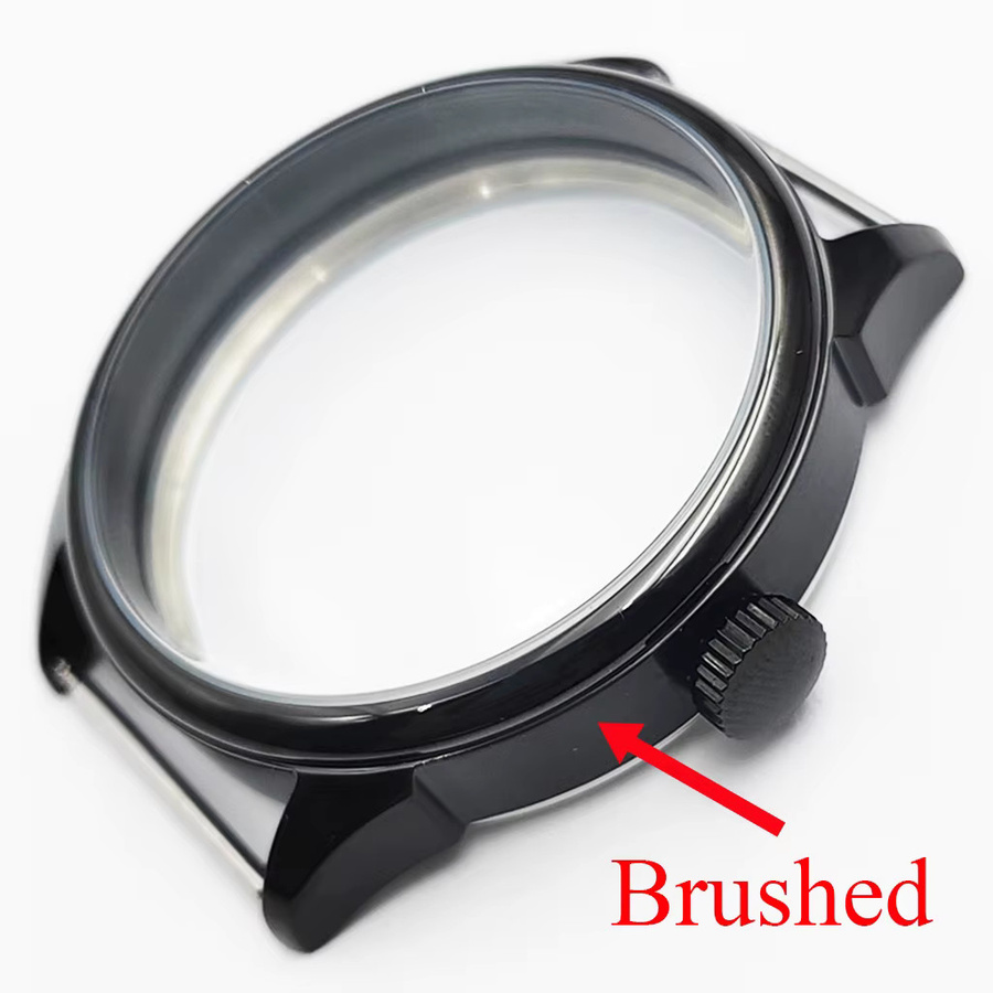 miuksi Uhrengehäuse Edelstahl, 42 mm, Schwarz, Unisex - Bild 2
