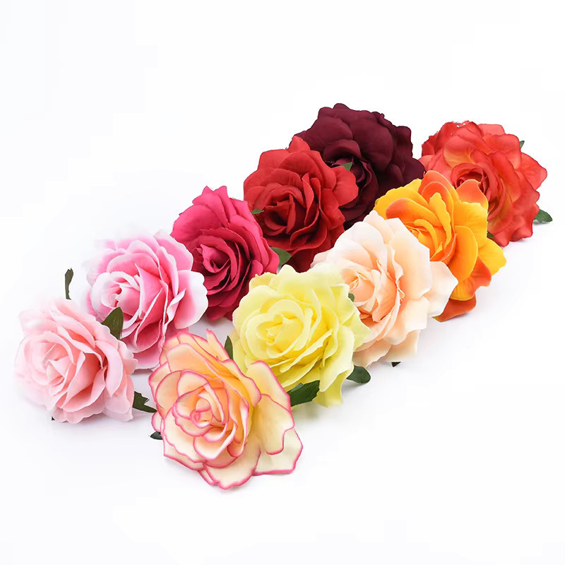 10 Stück künstliche Rosenköpfe aus Seide von TTCY in Multicolor für DIY-Dekorationen, Hochzeiten und Weihnachten - Bild 2