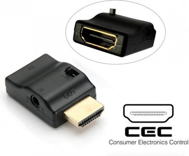 MDR HDMI CEC-Adapter HDMI 2.0 Stecker auf Buchse mit CEC-ARC-Funktion und HDCP-Unterstützung in Schwarz - Bild 1