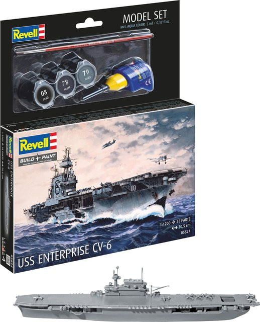 Revell USS Enterprise CV-6 Model Set, 1:1200 - Bild 1