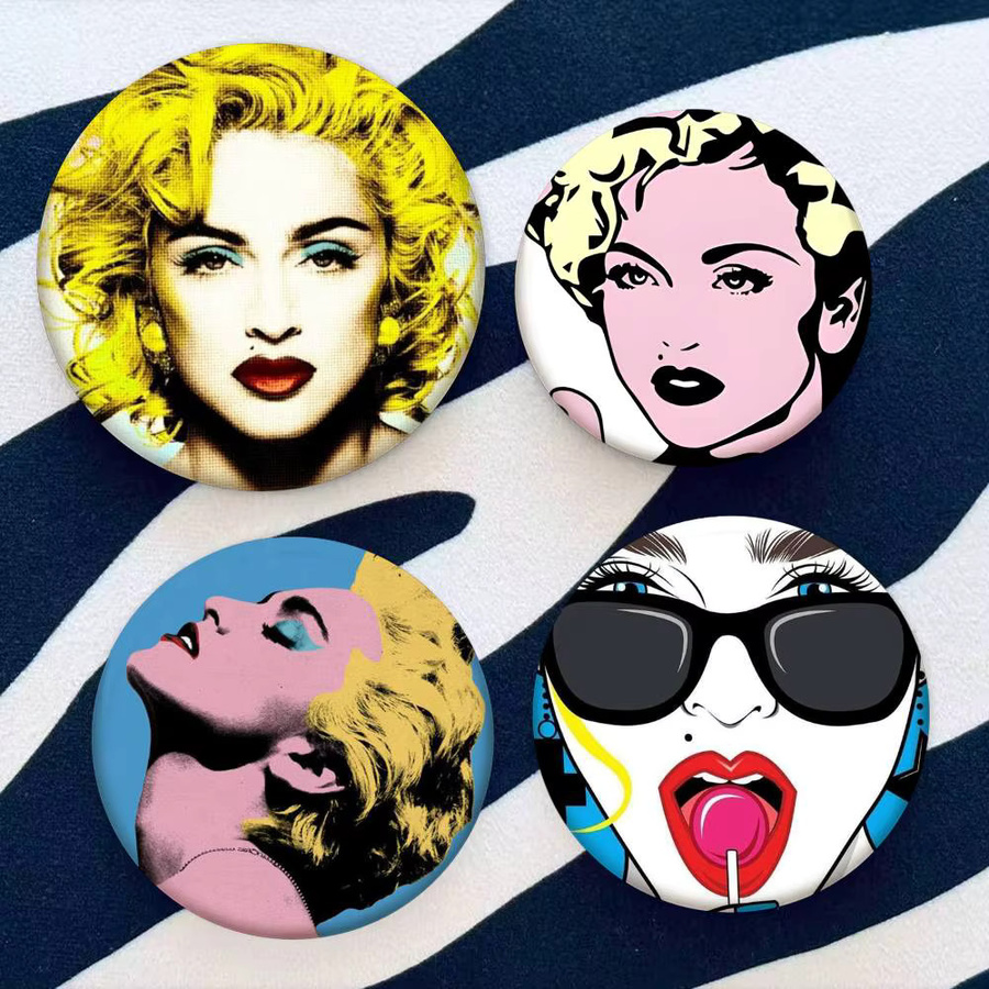 Brosche M-Madonna, Emaille-Pin, Cartoon-Stil - Bild 2