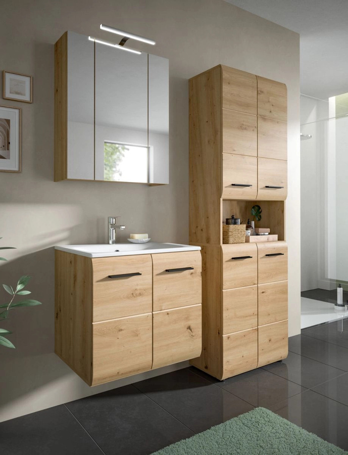 Badmöbel Set Cover von Inn.Furn in Eiche Matt, 3-teilig, Breite: 135 cm - Bild 3