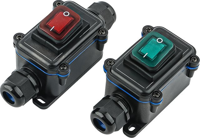 JINH Netzschalter CNP721-1T wasserdicht IP65 High Power Schalter in Rot und Schwarz - Bild 1
