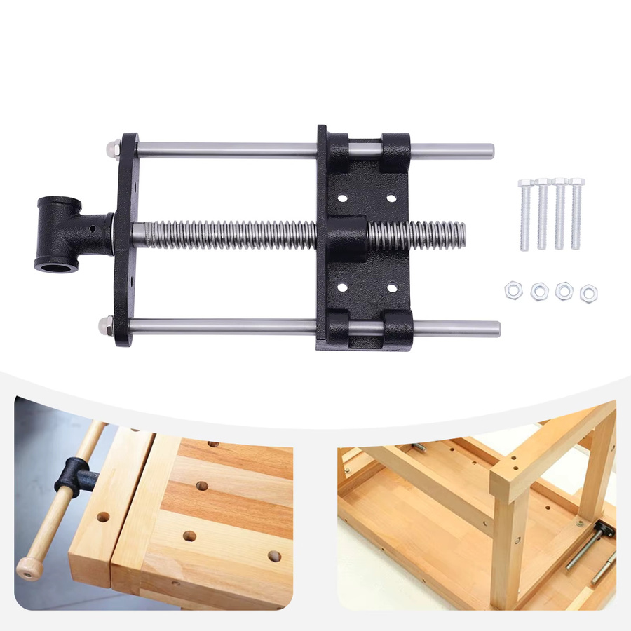Bymaocar 7 Zoll Holzbearbeitungs-Schraubstock als Vorderzangen-Hobeltisch und Schwerlast-Tischklemme in Blau und Schwarz - Bild 2