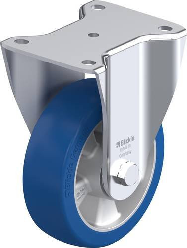 Blickle Bockrolle BH-ALBS 150K in Blau und Silber, Rad-Durchmesser: 150 mm, Tragfähigkeit: 500 kg - Bild 1