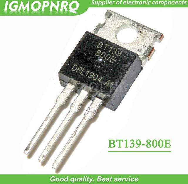 10 Stück Triacs RAIL Set BT136-BT139 in TO-220 Gehäuse, Schwarz - Bild 1