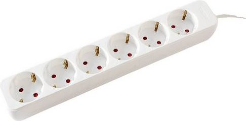 SECOMP Steckdosenleiste mit Schutzkontakt in Weiß - Bild 1