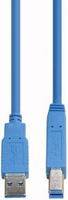 E+P Elektrik USB 3.0 Verbindungskabel USB-A auf USB-C in Blau, Länge: 1,5 m - Bild 1