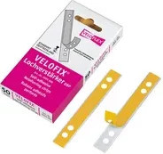 Veloflex Lochverstärker aus PVC, selbstklebend, transparent, 50 Stück - Bild 1