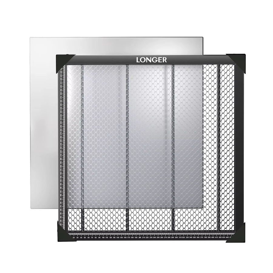 Laser-Wabentisch aus Aluminium in Silber für Lasergraviermaschinen, B/B: 50 x 50 cm - Bild 3