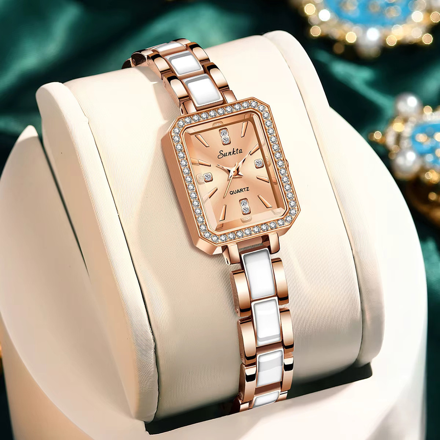 LIGE Armbanduhr Edelstahl, Quarz, Eckig, Silber, Damen - Bild 2