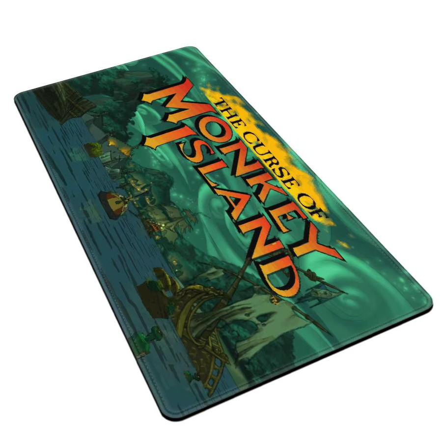 HYBXAXC Kawaii Mauspad M-Monkey Island Gaming Mausmatte in Schwarz für Gamer und PC-Zubehör - Bild 4