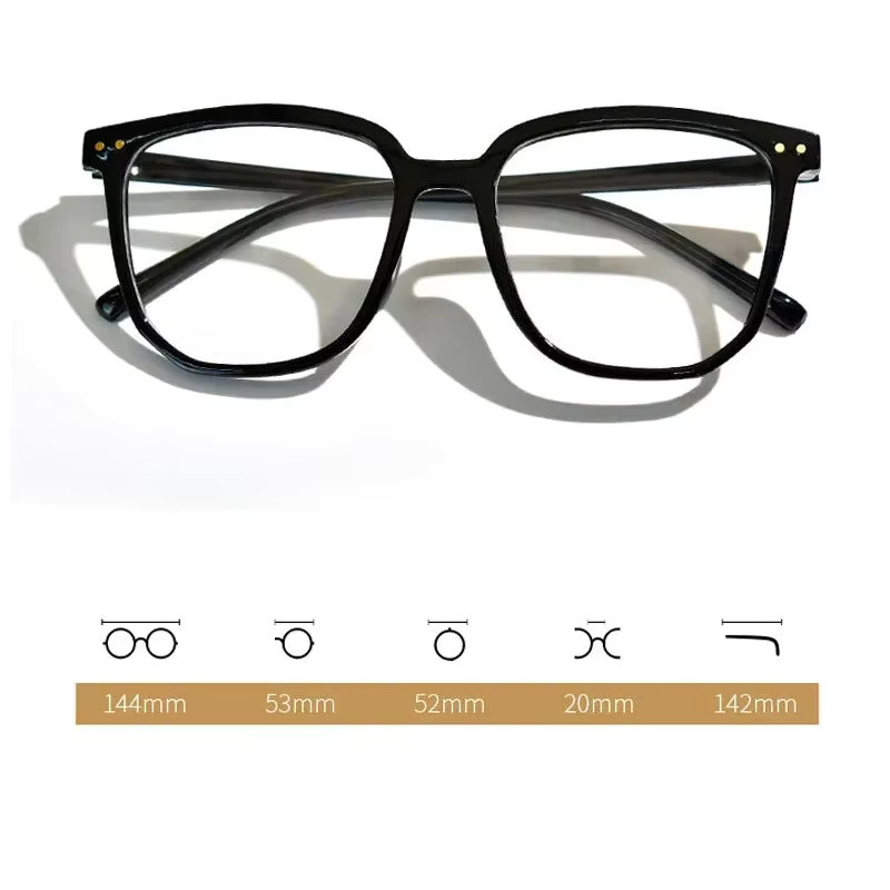 SNQP Lesebrille Square, Vollrand, Kunststoff, Schwarz, Unisex, Blaulichtfilter - Bild 4