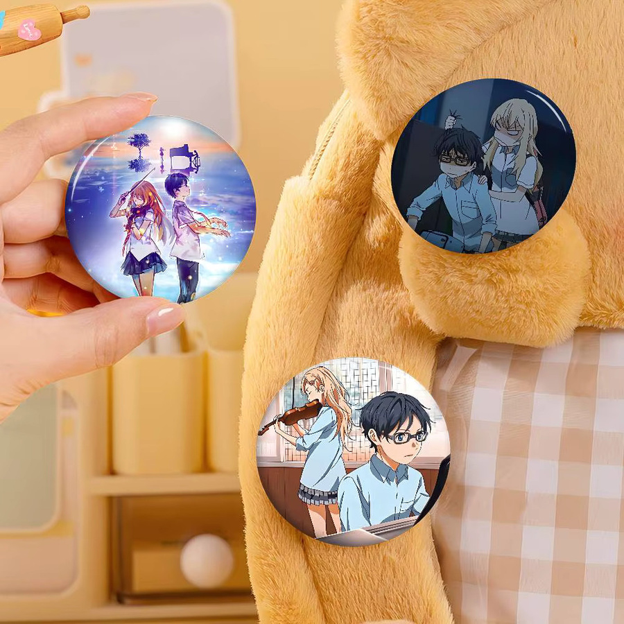 Mesuca Brosche Anime Your Lie In April, Weißblech - Bild 3