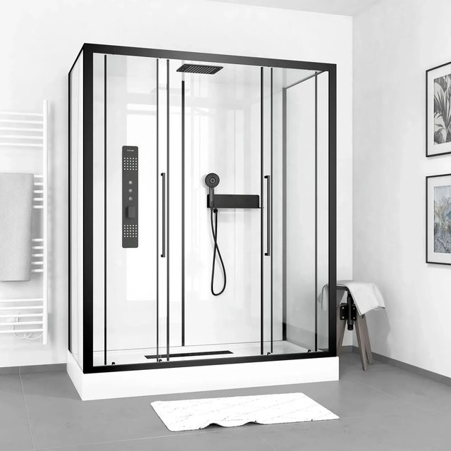 Aurlane Komplettdusche Urban 2 XXL in Transparent, Weiß oder Schwarz, B/T/H: 85 x 160 x 200 cm - Bild 1
