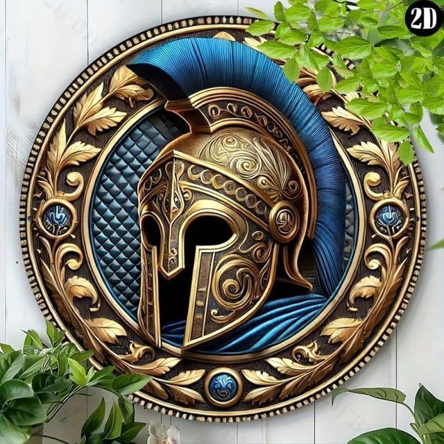 HELLOYOUNG Runde Metall-Wandkunst aus Aluminium mit Halloween-Motiv in Multicolor - Bild 1