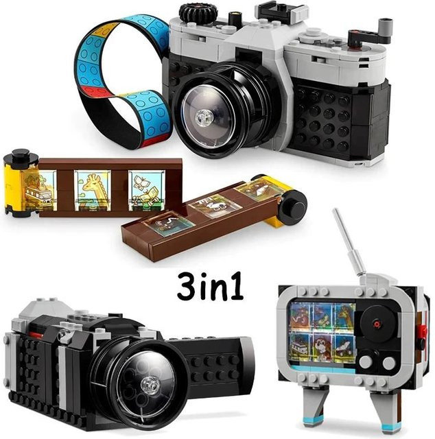 Binchi Keji Travel 3in1 Retro Kamera Video Cam TV, Bausteine, ab 6 Jahren - Bild 1