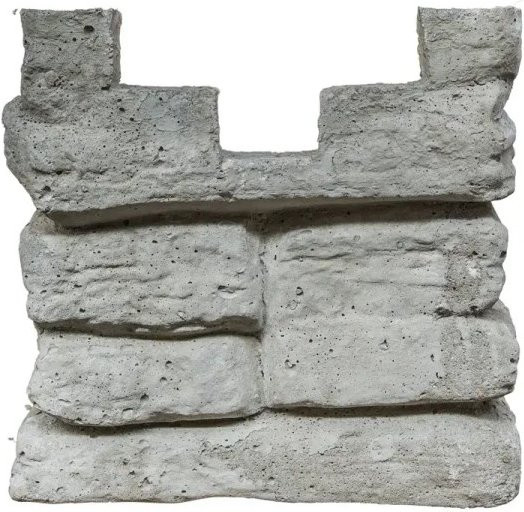 Beckers Betonzaun Anfangspfostenkappe Mediterran Nostalgie in Betongrau, B/T/H: 20 x 8 x 20 cm - Bild 1