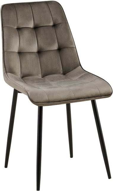 CLP Esszimmerstuhl Gifford Polsterstuhl mit Samtbezug und Rückenlehne in modernem Design - Bild 1