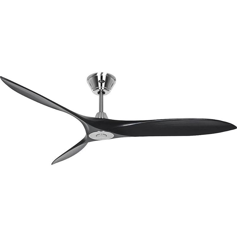 CasaFan ECO AIRSCREW 152 BN-MS Deckenventilator mit Fernbedienung, Chrom und Schwarz matt, Durchmesser: 152 cm, Höhe: 27,5 cm - Bild 2