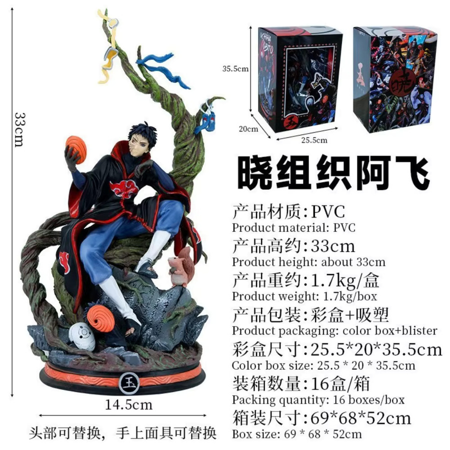 Bandai Obito Tobi Uchiha GK Anime Figur, 33 cm, Kunststoff, Bunt / Mehrfarbig - Bild 3