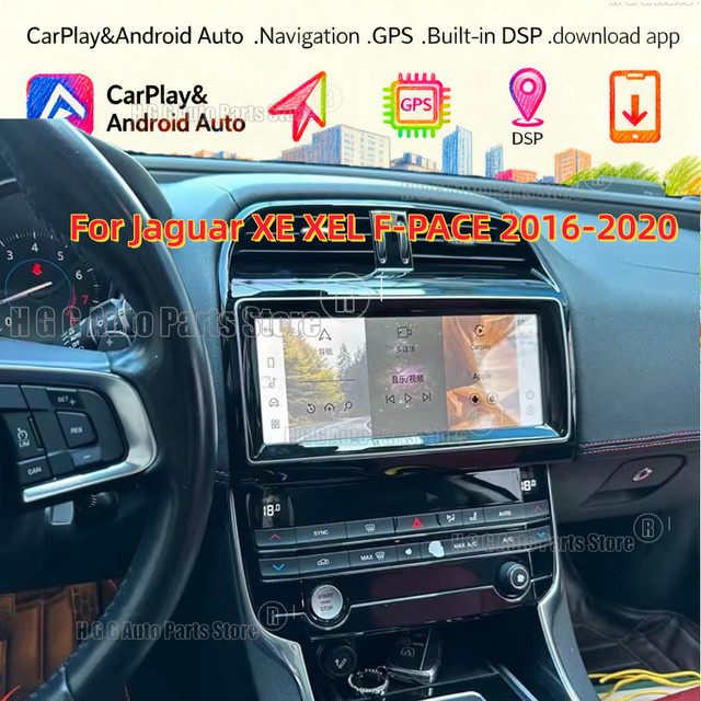 YANFU Android 15 Autoradio mit 10,25 Zoll Display für Jaguar XE XEL F-PACE 2016-2020 inklusive GPS, CarPlay und Multimedia-Videoplayer in Schwarz - Bild 1