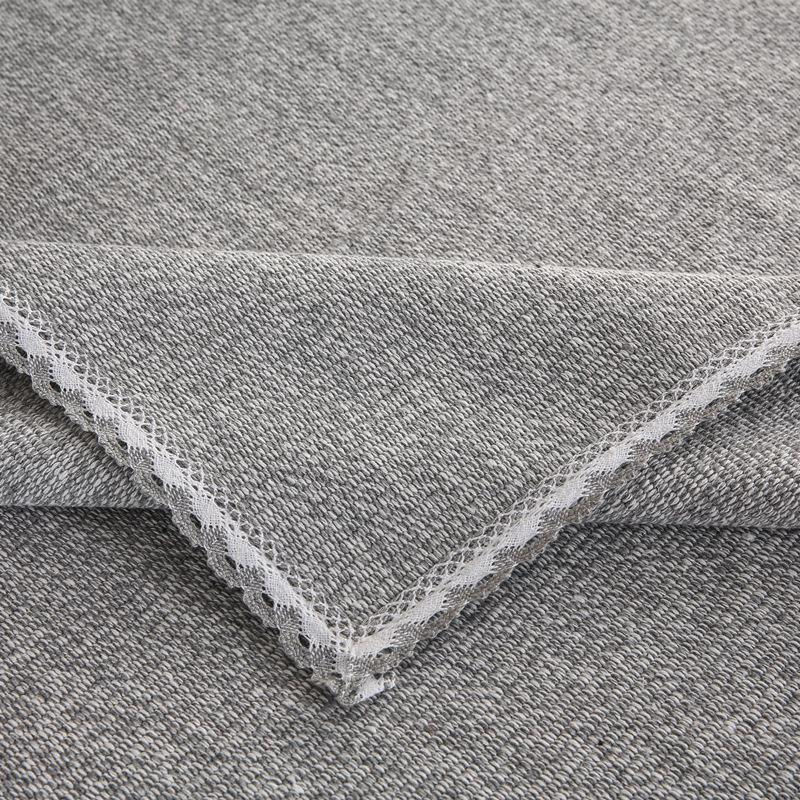 Super Six Sofakissen aus Baumwolle und Leinen in Grau, quadratisch, 70 x 70 cm - Bild 2